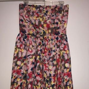 Floral strapless dress